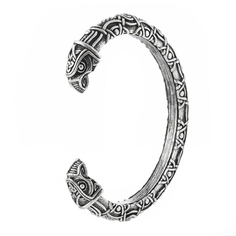 Exquisite Viking Crow Head Bracelet