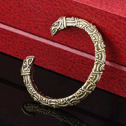 Exquisite Viking Crow Head Bracelet